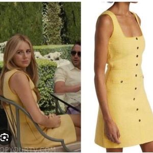 Sandro Yellow Button-Front Dress